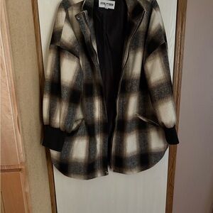 Wool blend plaid jacket, Steve Madden Harper